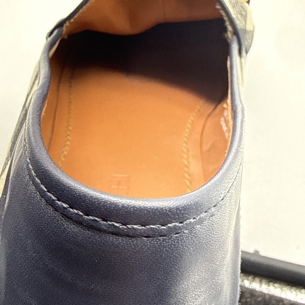 Coach Haley Gingham Loafers  Womens 9.4 Navy/Chalk Horsebit Loafer Shoes - Picture 10 of 15
